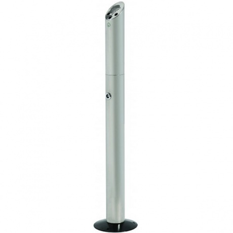 Cylindrical Ashtray Post in Brushed Stainless Steel